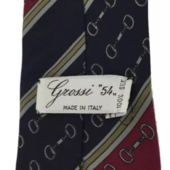 GUCCI "Horsebit": multiple 100% Silk, Tie - Picture 7 of 7